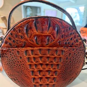 Brahmin Mini Bag in Rich Brown Crocodile Pattern